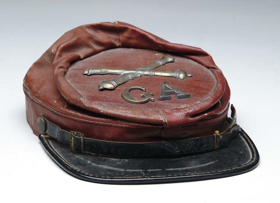 Appraisal: CONFEDERATE STYLE ARTILLERY KEPI This old red kepi is made