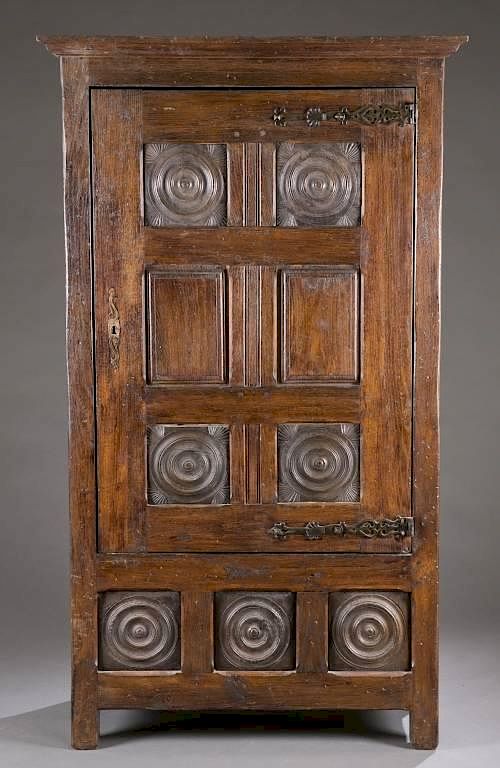 Appraisal: Jacobean oak wardrobe A Jacobean oak wardrobe Late th early