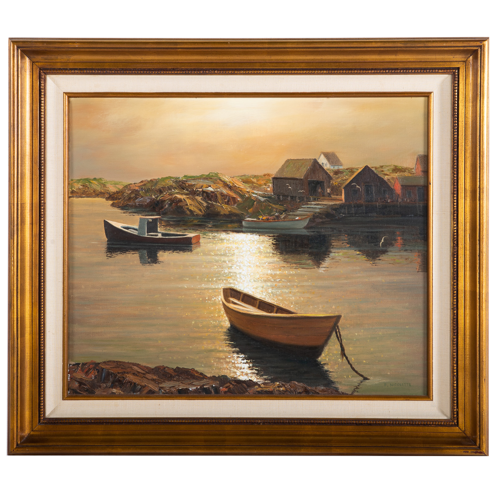 Appraisal: FRANK NICOLETTE PEGGY'S COVE-NOVA SCOTIA OIL American - Oil on