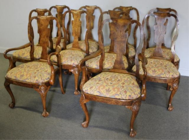 Appraisal: Set of Fine Quality Custom Dining Chairs sides and arms