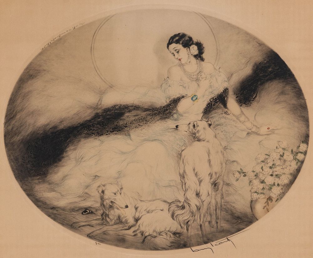 Appraisal: LOUIS ICART - PENCIL SIGNED ETCHING Louis Icart - La