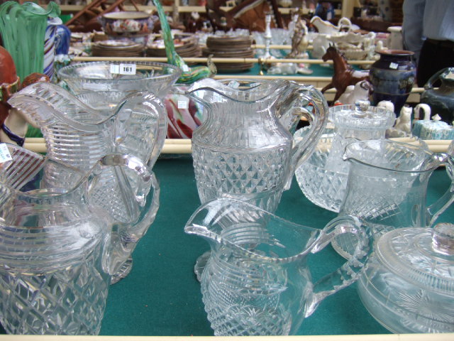 Appraisal: A quantity of Victorian cut glass jugs and bowls