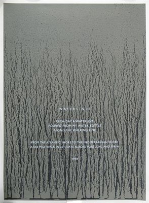 Appraisal: Richard Long b Waterlines Screenprint unframed x cm x in