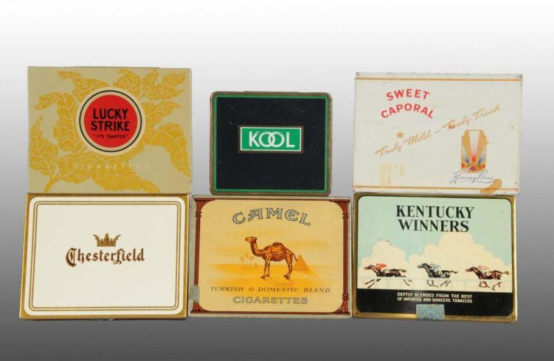 Appraisal: Lot of Assorted Flat Cigarette Tins Description Includes Kentucky Winners