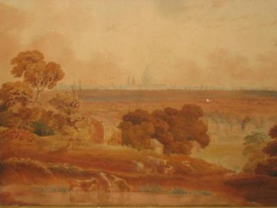 Appraisal: ATTRIBUTED TO THOMAS GIRTIN View of London from the South