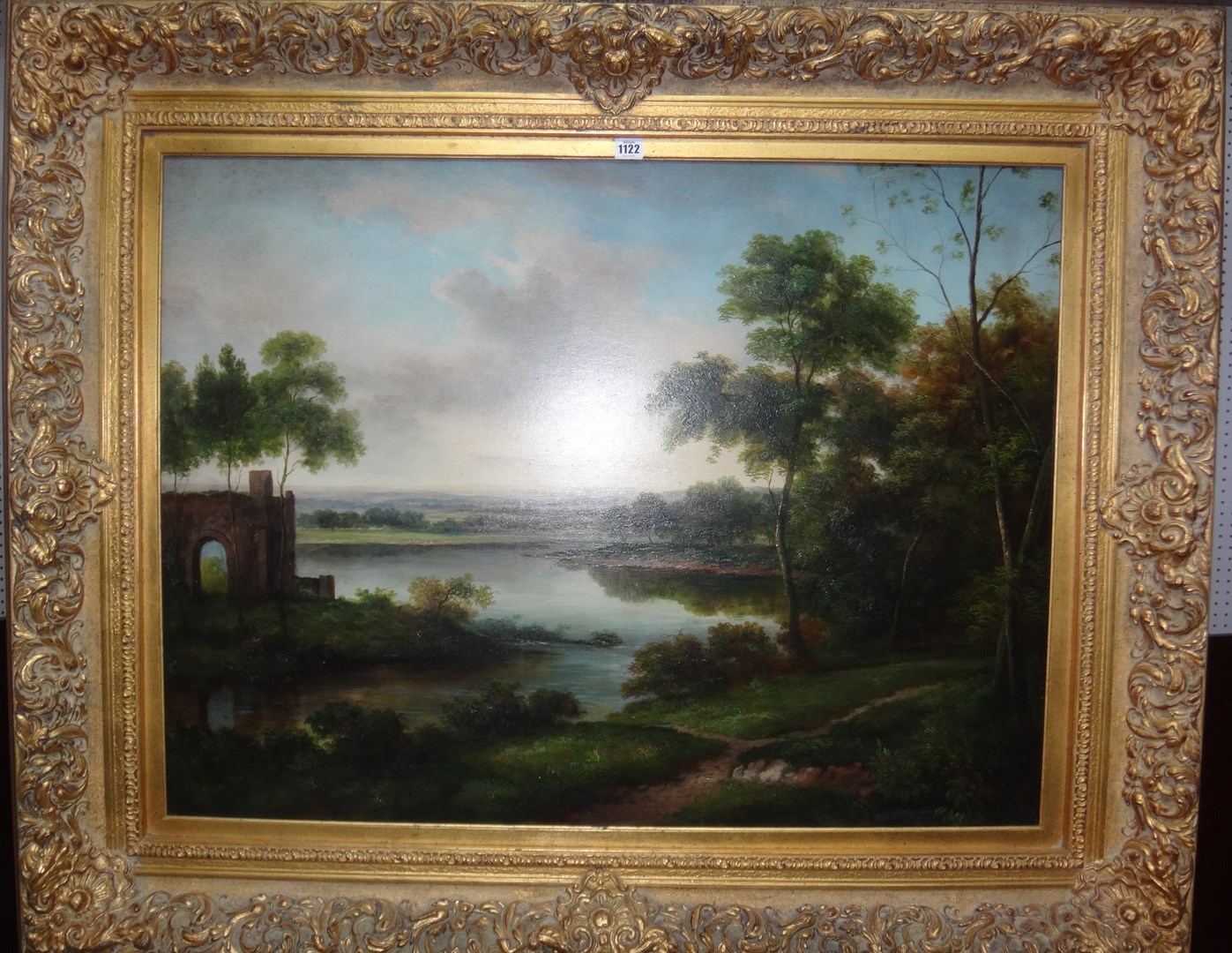 Appraisal: Manner of Claude Extensive river landscape oil on canvas cm