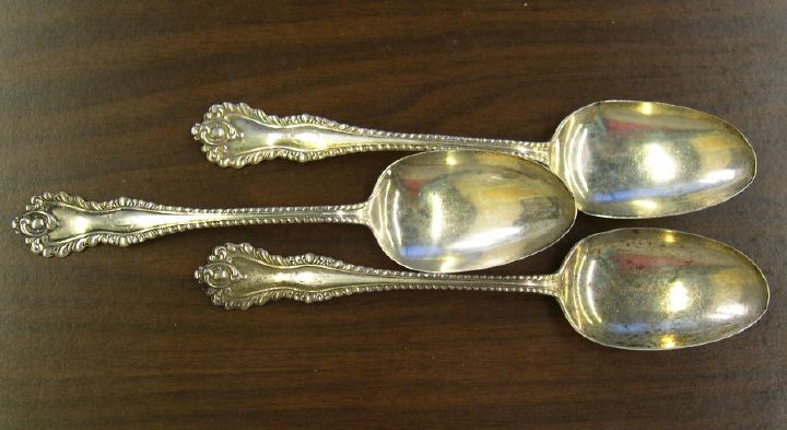 Appraisal: Three Sterling Silver Tablespoons by Greenleaf and Crosley patented l