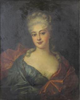 Appraisal: SANTERRE Jean Baptiste Oil on Canvas Portrait of Comtesse de