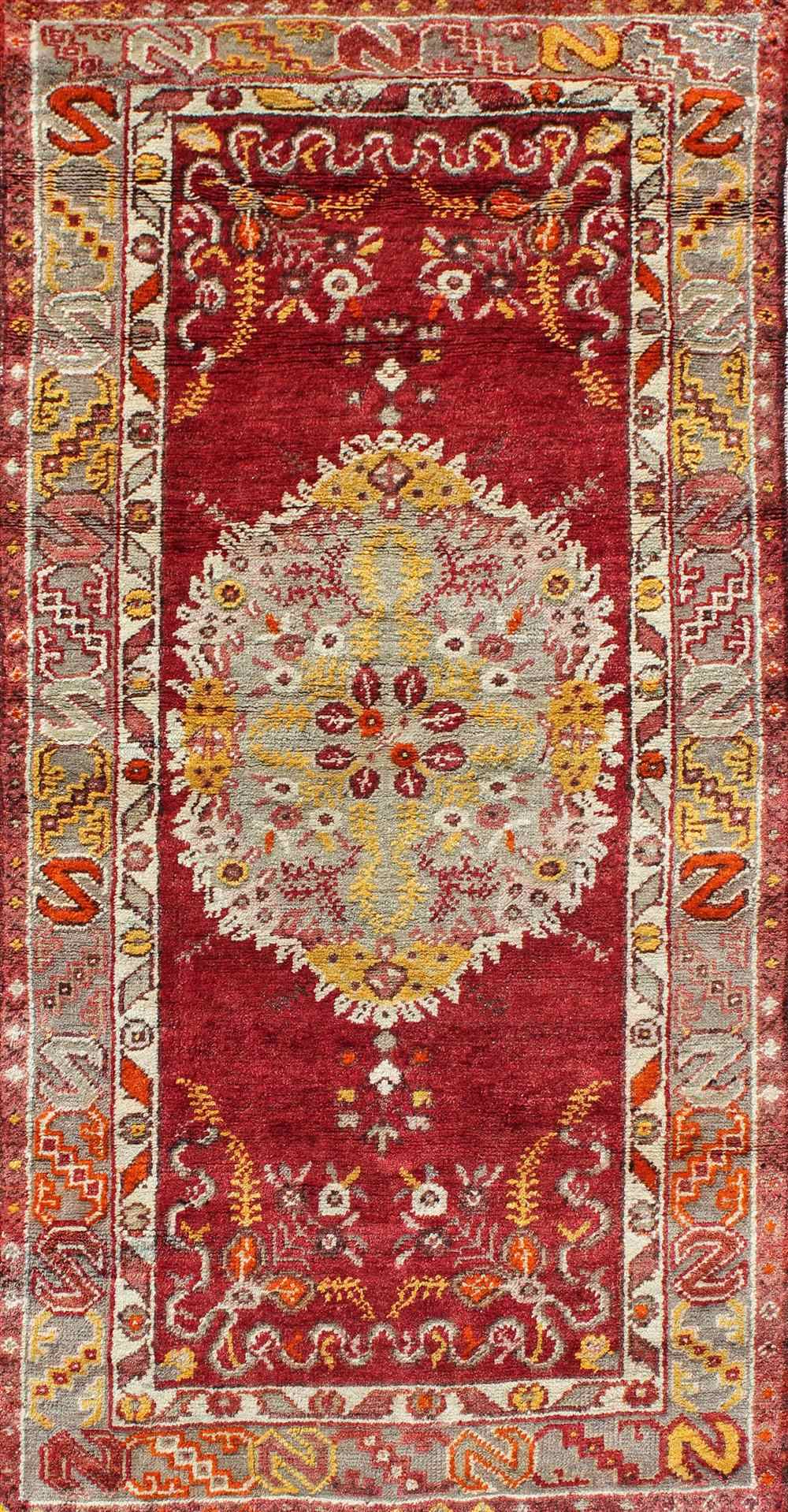 Appraisal: TURKISH OUSHAK WOOL RUG approx ' '' x ' Retail