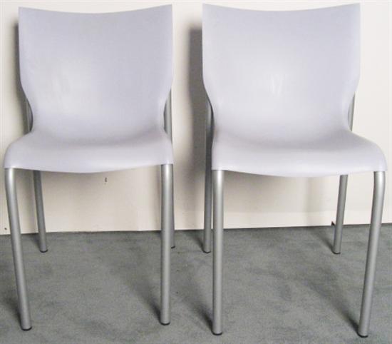 Appraisal: Pair Philippe Starck Cheap Chic Polypropolene Aluminum Chairs Signed on