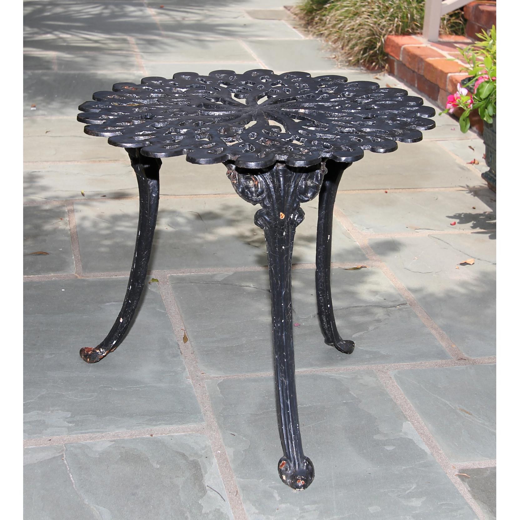 Appraisal: Atlanta Stove Works Cast Iron Side Table th century embossed