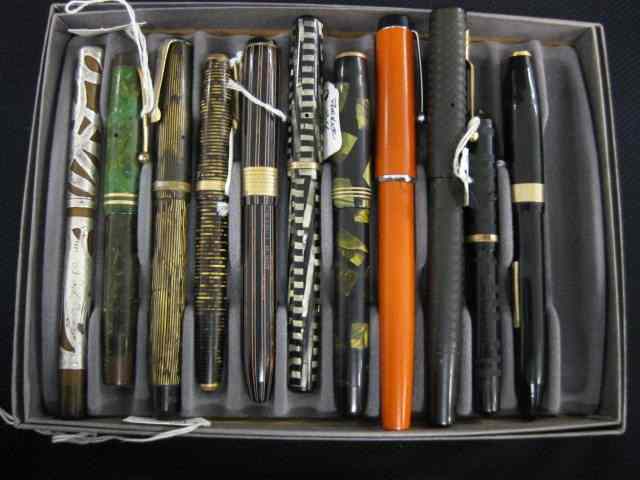 Appraisal: Lot of Fountain Pens silver overlay Parker Mabe Todd and