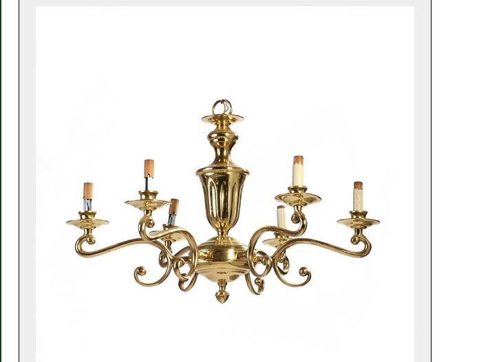 Appraisal: EMPIRE STYLE CUT-GLASS DOMED LIGHT FIXTURE Composed of alternating floral