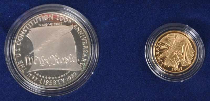 Appraisal: United States Constitution Proof Coins Description Includes a silver dollar