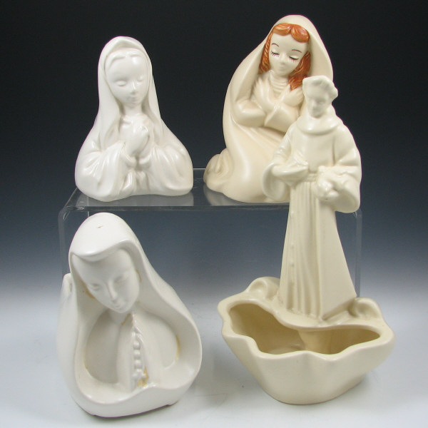 Appraisal: Hull Novelty - Madonna Religious Planters Lot of seven Novelty