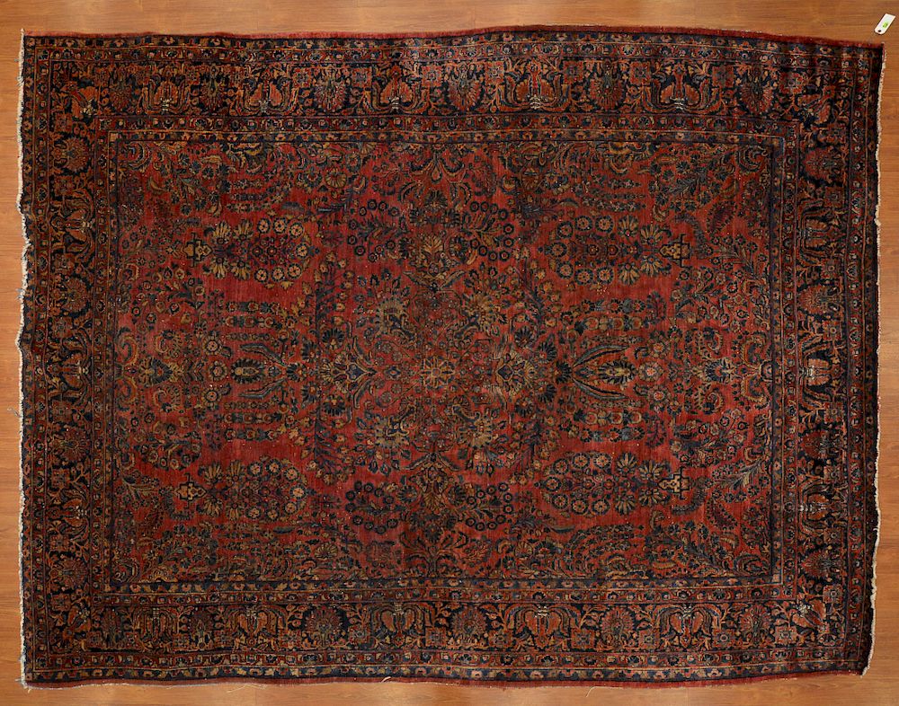 Appraisal: Antique Sarouk Carpet approx x Persia circa Condition Worn