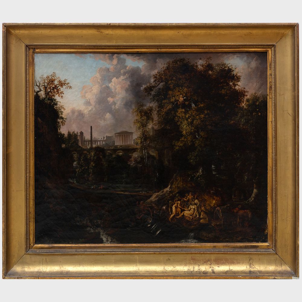 Appraisal: Philippe-Auguste Hennequin - Paysage historiques Hades Oil on canvas unsigned