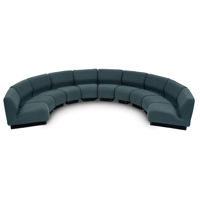 Appraisal: Don Chadwick Modular Seating by Herman Miller wedge-shaped pieces molded