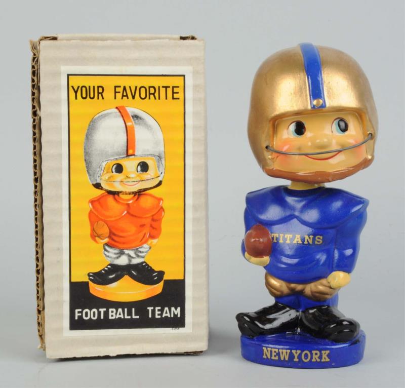 Appraisal: Rare Japanese NY Titans Football Nodder - Includes original box