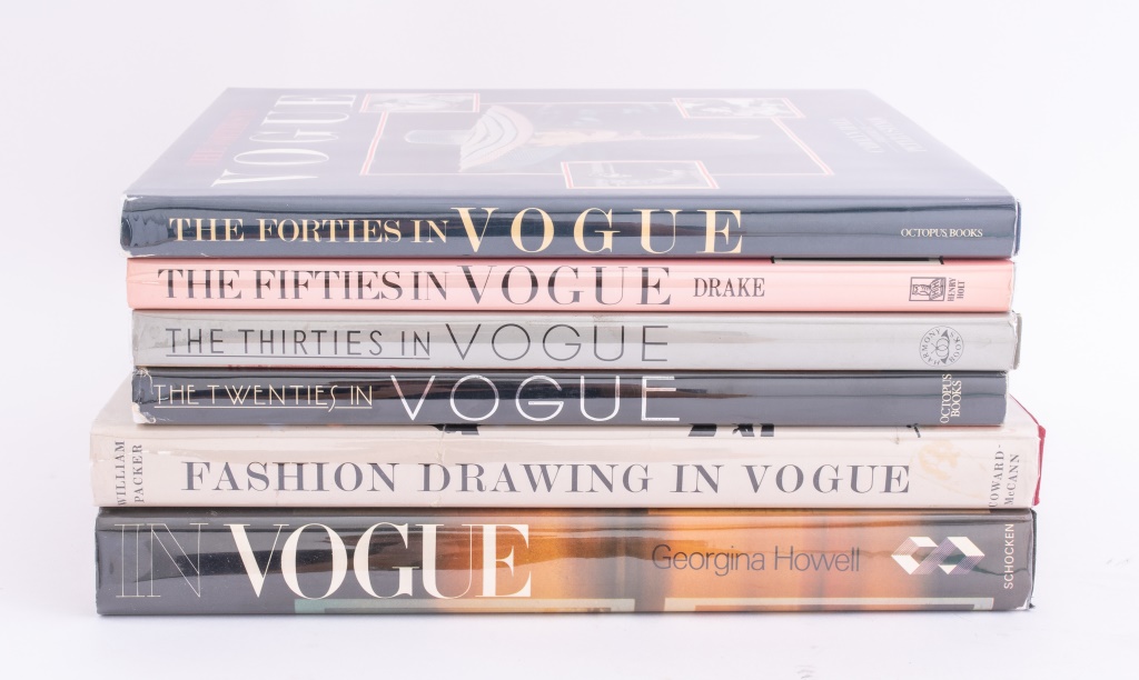 Appraisal: VINTAGE VOGUE FASHION REFERENCE BOOKS Six reference books on fashion