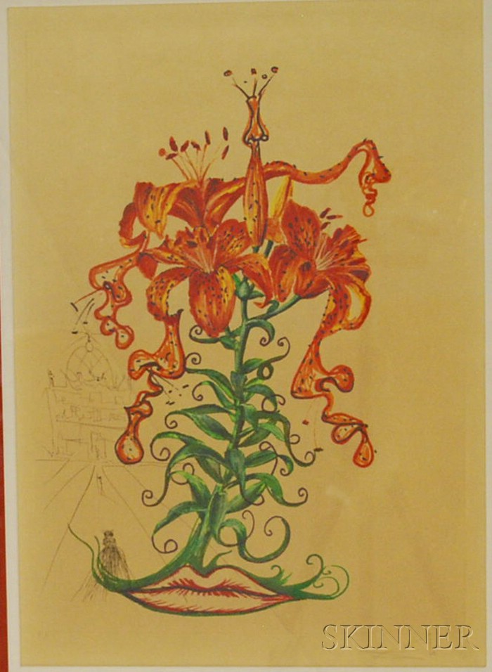 Appraisal: After Salvador Dal Spanish - Tiger Lilies of the Theatre