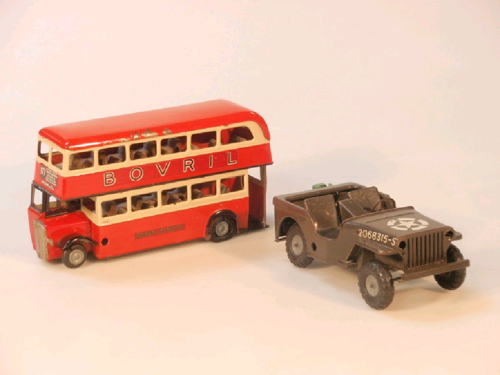 Appraisal: A Tri-ang Minic Toys London Transport double decker bus and