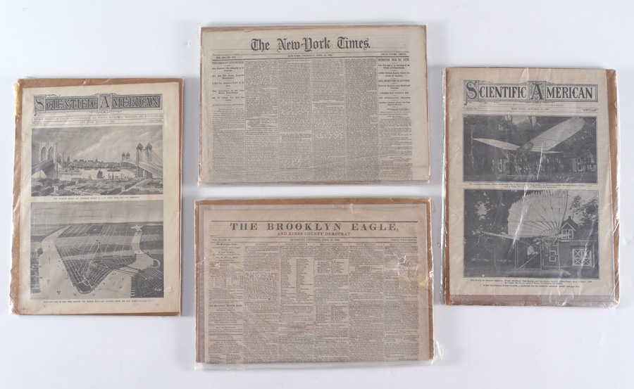 Appraisal: PIECE ANTIQUE NEWSPAPER MAGAZINE COLLECTION pieces total to include April