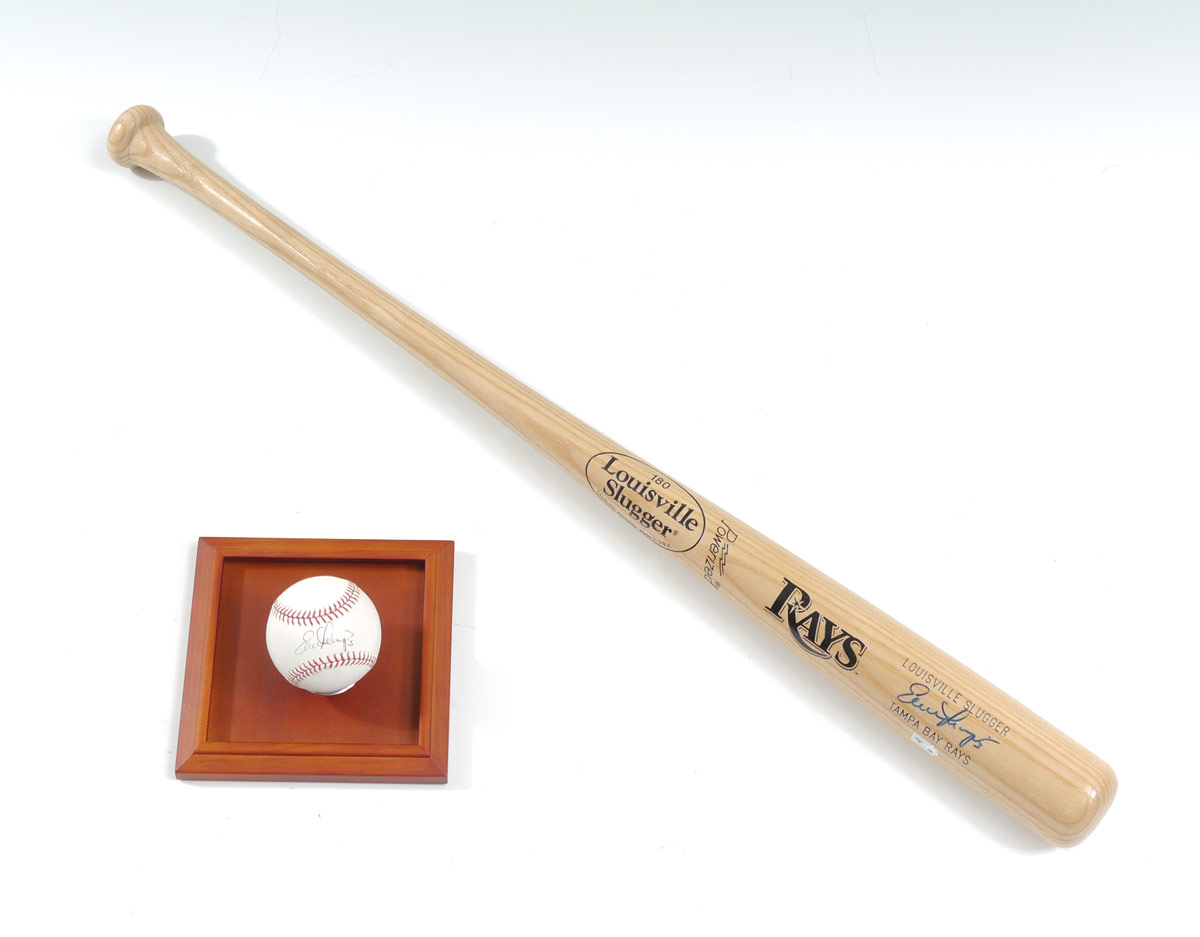 Appraisal: EVAN LONGORIA SIGNED BASEBALL BAT pieces to include Signed with