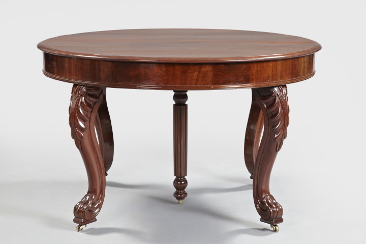 Appraisal: Good American Rococo Revival Walnut Extension Dining Table third quarter