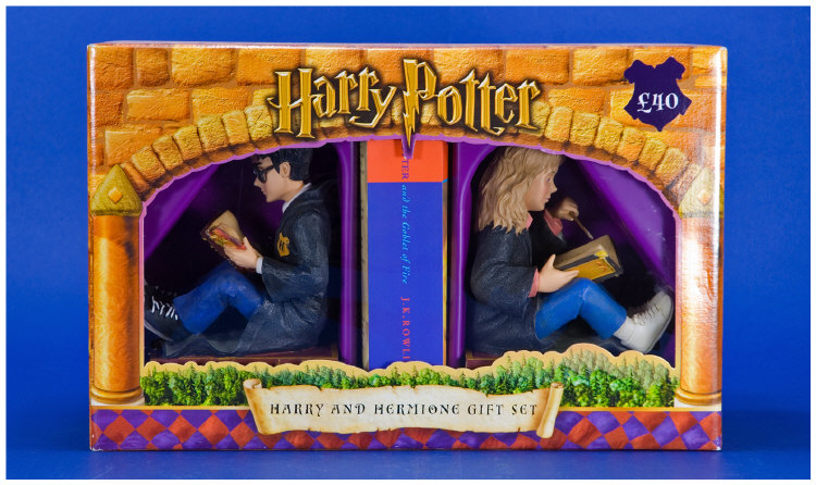 Appraisal: O X Harry Potter Harry and Hermione Gift-Set Bookends in