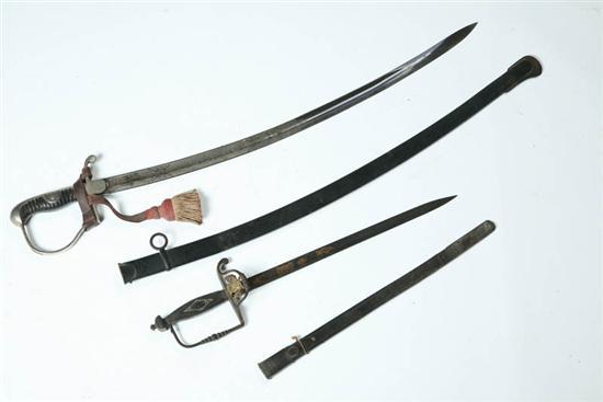 Appraisal: TWO SWORDS European late th-early th century Small sword with