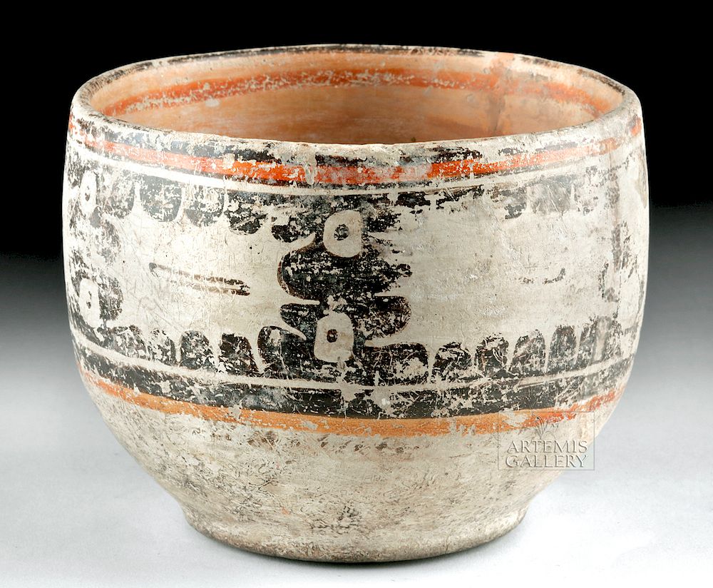 Appraisal: Maya Peten Pottery Codex Bowl Pre-Columbian Mexico and Guatemala Peten