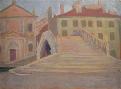 Appraisal: MERCEDES DE CORDOBA american - STEPS IN VENICE Signed verso