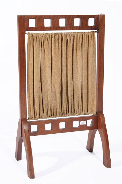 Appraisal: AN EARLY TH CENTURY WALNUT FIRE SCREEN attributed to Liberty