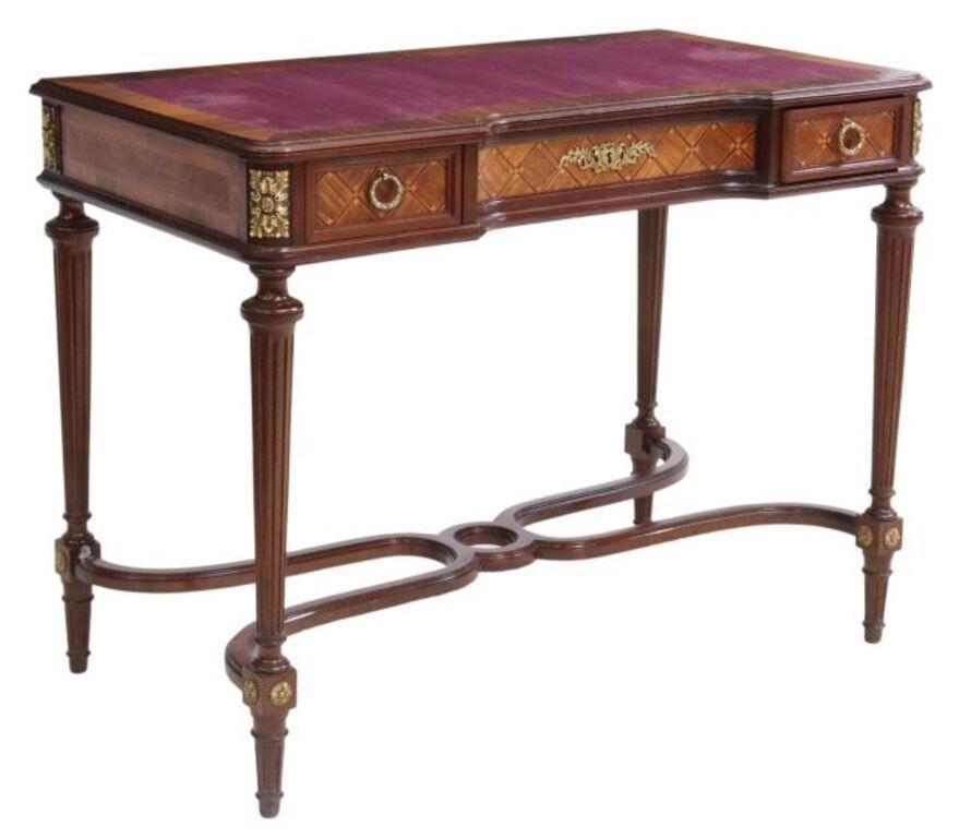 Appraisal: French Louis XVI style writing table th c inset surface