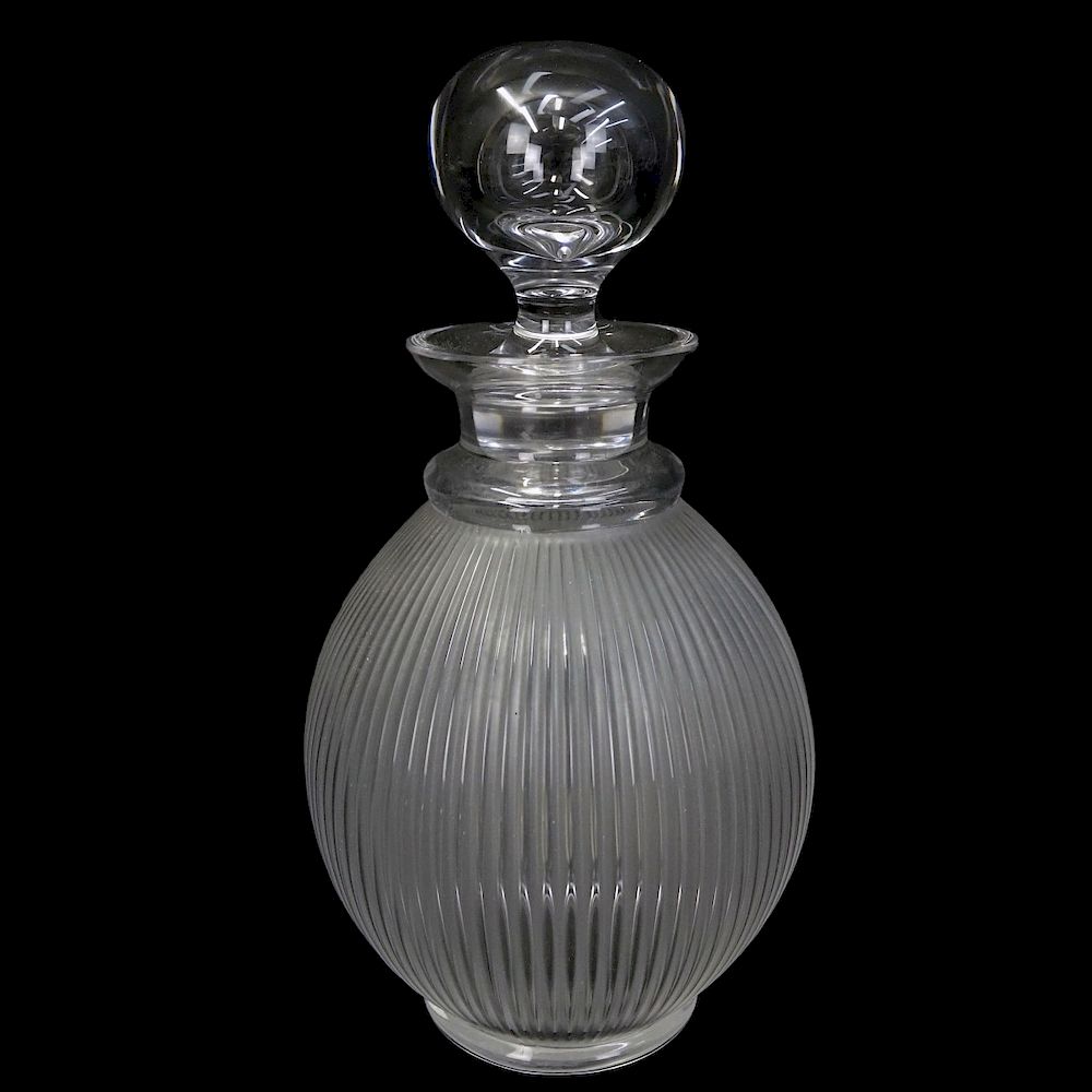 Appraisal: Lalique Langeais Crystal Decanter Lalique Langeais Crystal Decanter Signed Lalique