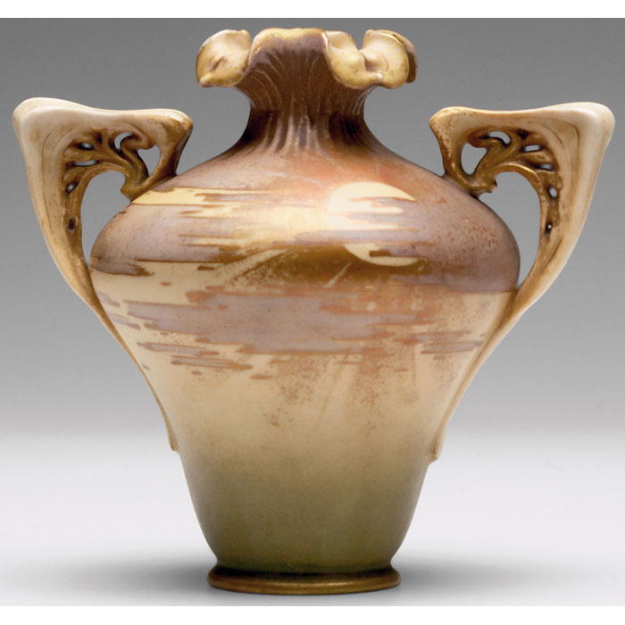 Appraisal: Nice Amphora vase designed by Paul Daschel double handled organic