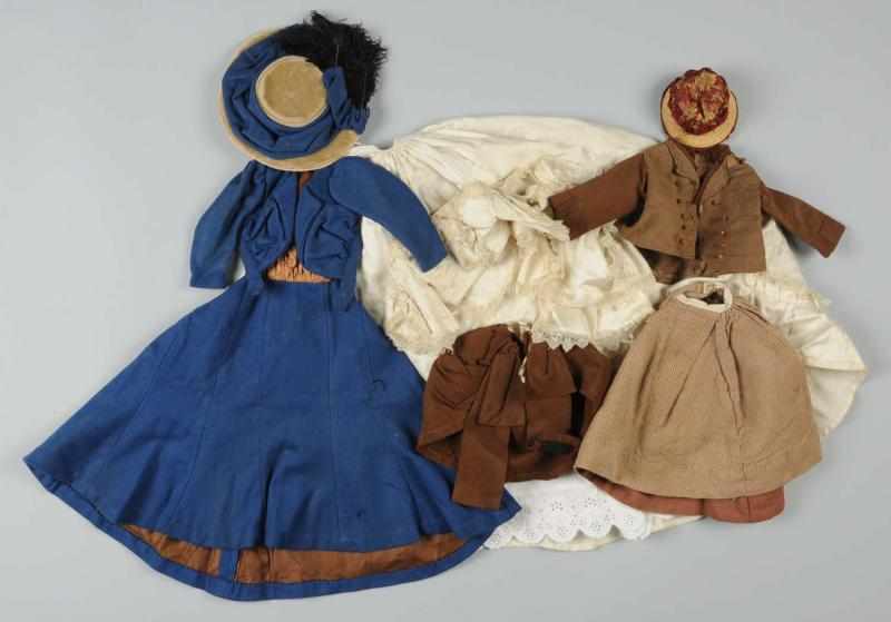 Appraisal: Lot of Vintage Doll Clothing For fashion dolls Blue wool