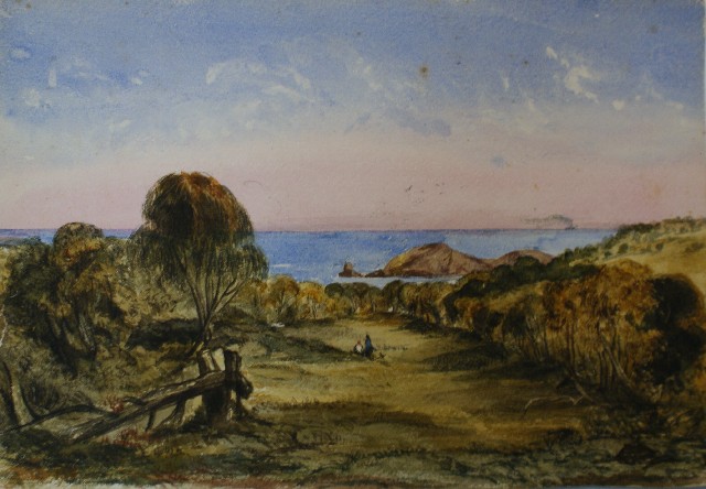 Appraisal: Emma Minnie Boyd - Two Figures in a Landscape watercolour