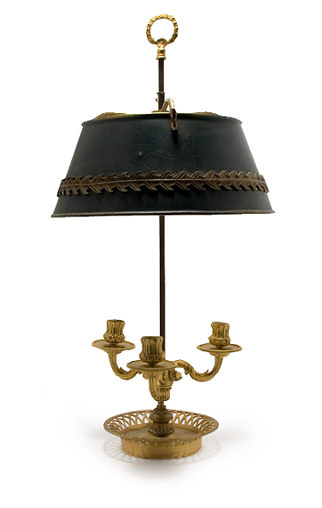 Appraisal: Louis XVI Gilt-Bronze Bouillotte Lamp Estimate -