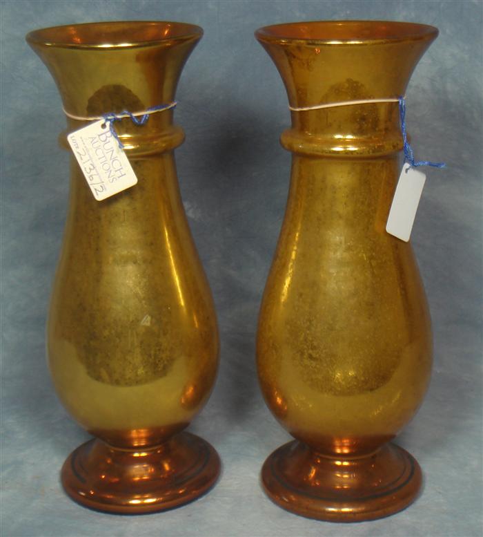 Appraisal: gilt mercury glass vase gilt mercury glass vases tallest tall