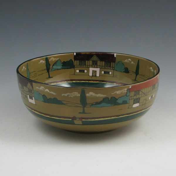 Appraisal: Buffalo Deldare Ware bowl from titled ''Ye Village Tavern'' signed