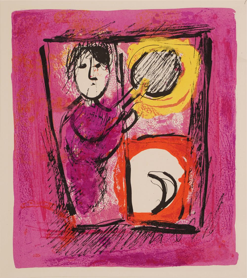 Appraisal: MARC CHAGALL - THE WINDOW colored lithograph unsigned Published by