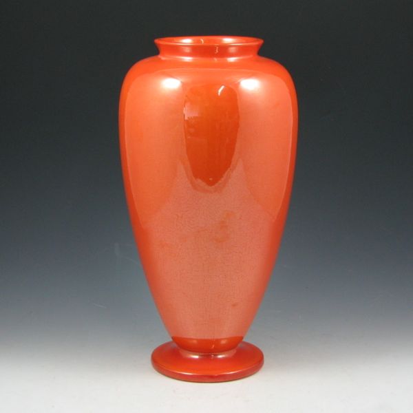 Appraisal: Roseville orange Luster vase marked with a partial black paper