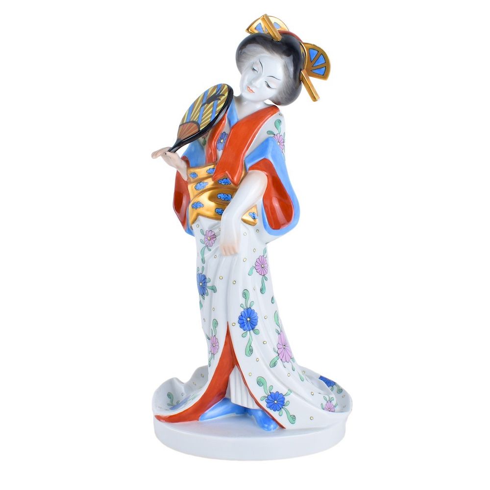 Appraisal: Herend Geisha Figurine Herend Porcelain Geisha Figurine Signed Measures -