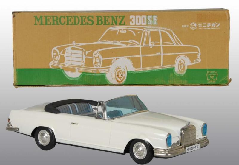 Appraisal: Tin Mercedes Benz SE Car Friction Toy Description Japanese Circa