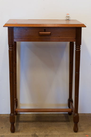 Appraisal: SMALL CEDAR WRITING DESK WITH INK WELL IN OFFICE