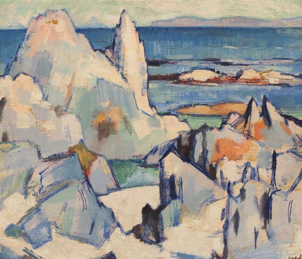 Appraisal: SAMUEL JOHN PEPLOE R S A SCOTTISH - CATHEDRAL ROCK