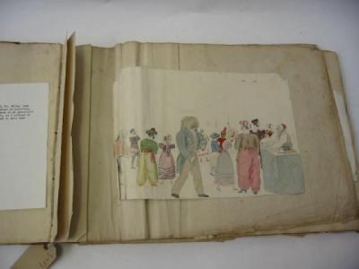 Appraisal: ENGLISH SCHOOL early th Century A Sketch Book containing various