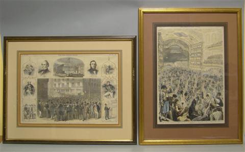 Appraisal: FRANK LESLIE FRAMED FRANK LESLIE'S ILLUSTRATED NEW PAPERS May 'The